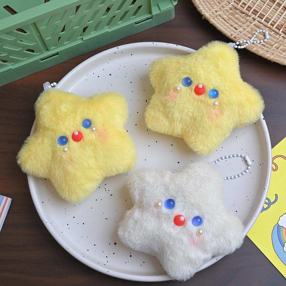 Плюшевая игрушка-подвеска в виде звезды: Пищащий брелок-кукла и подвеска для рюкзака