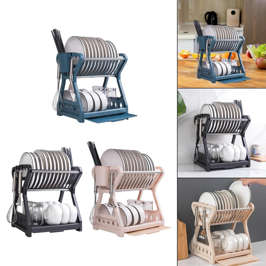 Инновационная подставка для сушки посуды, универсальная и компактная для организации столешницы