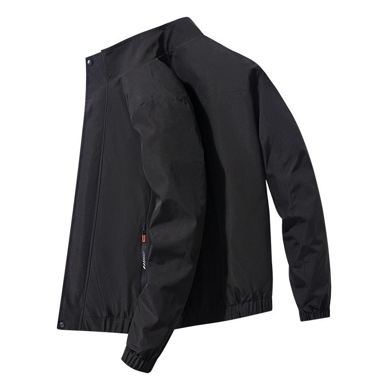 Куртка мужская весна и осень мужская повседневная куртка для активного отдыха водонепроницаемая стойка воротник однотонная куртка