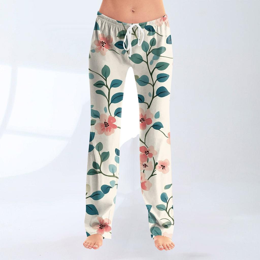 Женские модные свободные повседневные брюки с принтом банта