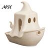 Halloween Home Accents 3D Printed Boat Figurine, Spooky Ghost Pumpkin Party Decorations Ship Statue for Tabletop Decor Realistic Display