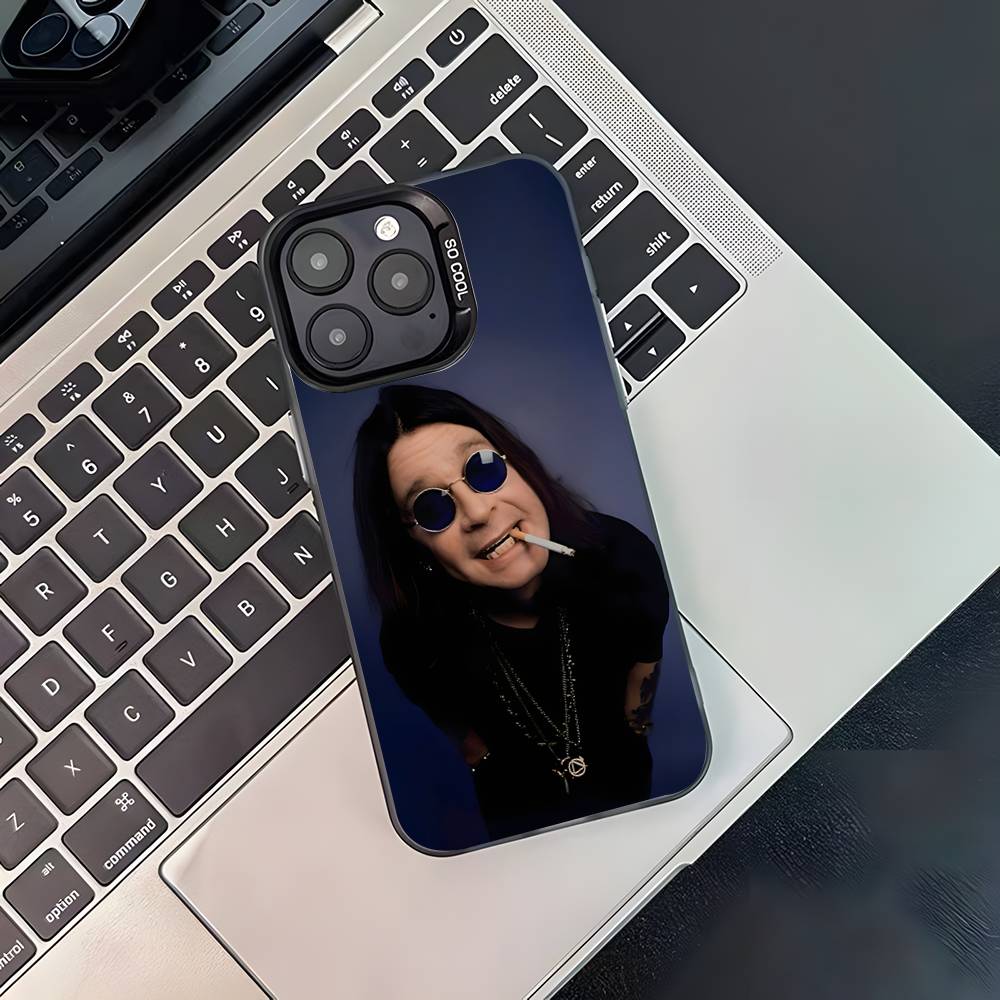 Singer O-Ozzy Osbourne Phone Case For iPhone 16,15,14,13,12,11,Pro,XS,Max,Plus,Mini,SE4,E Black Matte Shockproof Cover