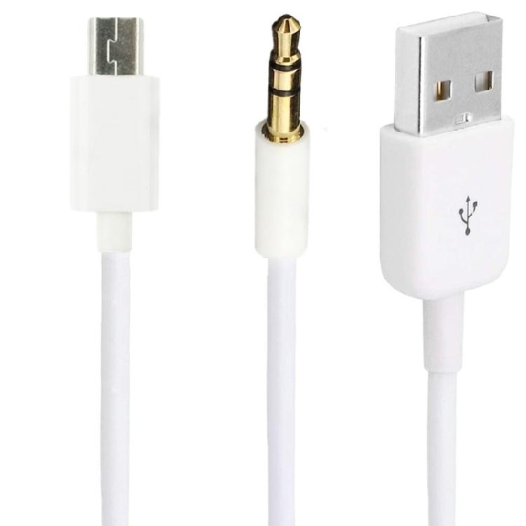 USB Charging Cord to Mini B Male &3.5mm Plugs Audio Cable Mini Usb Speaker Cable