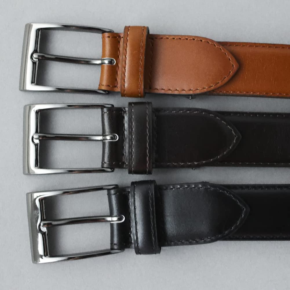 [Vincent Crafted] Nagasawa Belt Industry, Сделано в Японии, Мужской ремень из французской кожи Box Calf Annonay, Натуральная кожа, Ширина 30 мм, Мужской деловой ремень, Темный