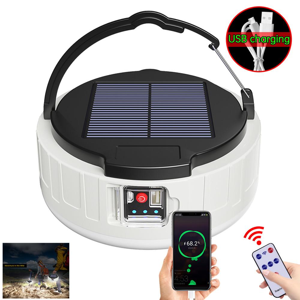 Кемпинговый фонарь с дистанционным управлением, портативный светильник, солнечная лампа для кемпинга, палаточный фонарь, светодиодный аварийный перезаряжаемый аккумулятор солнечной энергии для портативного освещения