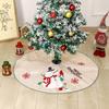 Юбка для рождественской елки 40 дюймов Зимний снеговик/Дед Мороз Коврик для рождественской елки Рустикальная мешковина Юбка для елки