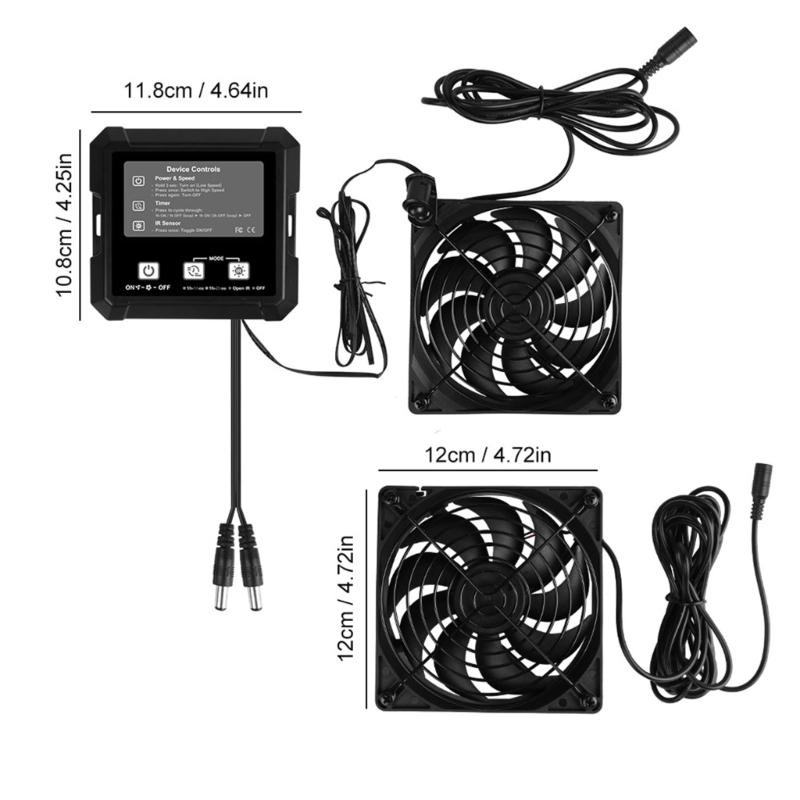 Solar Power Exhaust Fan Automatic Light Sensors Timer Mode Waterproof Cooling Fan For Coops Greenhouses Shed Ventilation