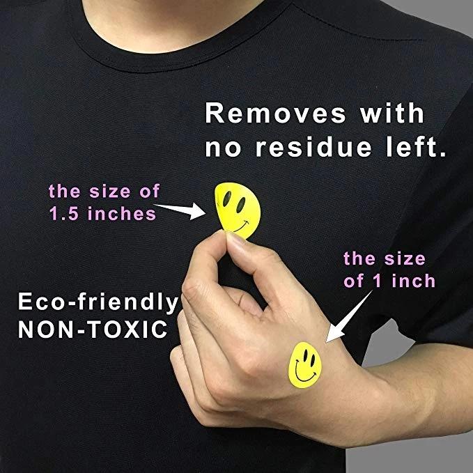 Smiley Face Sticker Kids Reward Sticker Yellow Dots Labels Happy Smile Face Sticker Kids Toys School Teacher Student