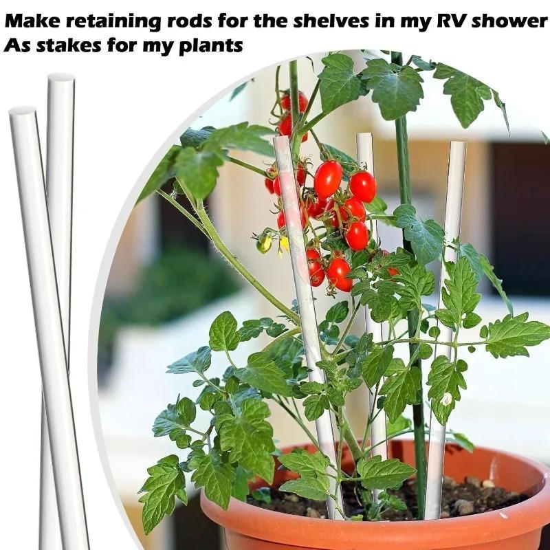 Clear Flower Support Stake Acrylic Plant Stick Garden Support Rod for Orchid Potted Plant Support Stand Reusable Flower Stakes