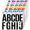 272 Pcs 24 Sheets Large Letter Stickers, 4 Inch Bulletin Board Letters, Vinyl Stick On Letters for Bulletin Boards, Self Adhesive Letters for