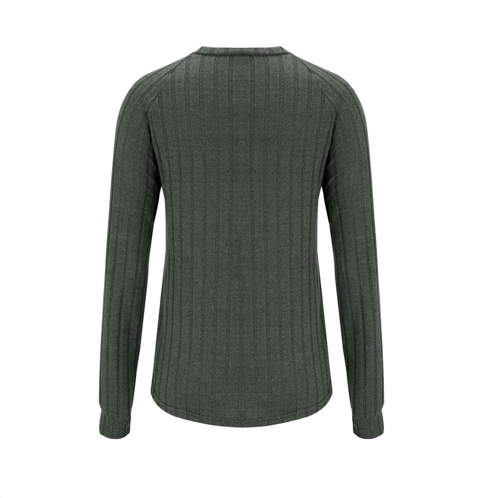 Свитшоты для женщин с длинным рукавом и круглым вырезом, пуловер, повседневная однотонная туника с отверстием для большого пальца