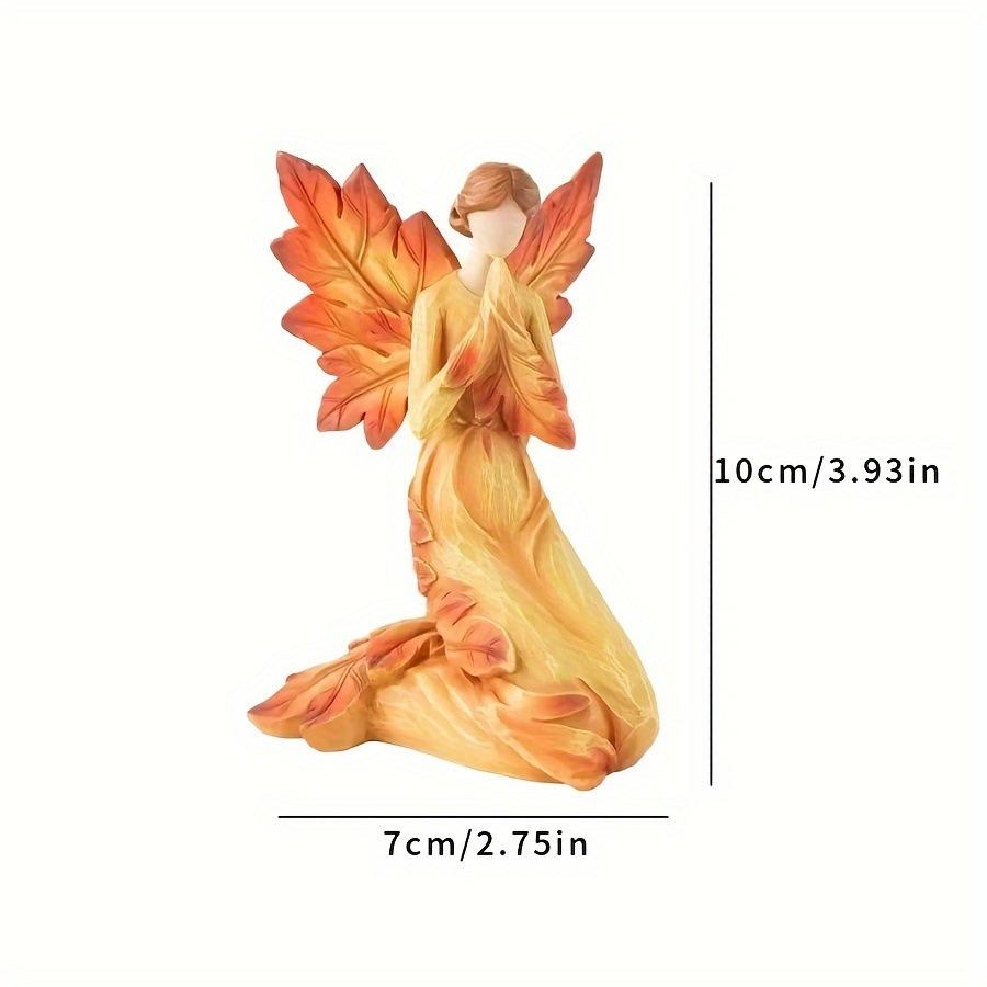 Коленопреклоненный осенний ангел креативные поделки из смолы для дома гостиная спальня ангел из кленового листа настольное украшение атмосфера