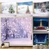 Home Decor Christmas Snow Print Tapestry Hippie Psychedelic Boho Decoration Christmas Tree Wall Hanging