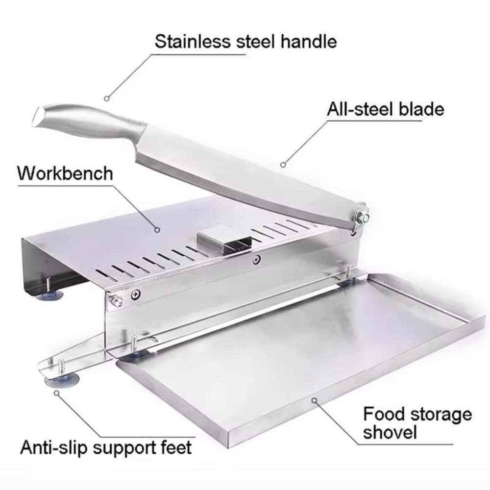 Manual Meat Slicer Stainless Steel Mutton Rolls Cutter Household Bone Cutting Machine  Rib