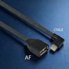 Плоский силиконовый OTG кабель-адаптер Type C на USB 2.0 для подключения флешек, кардридеров, мышей, клавиатур