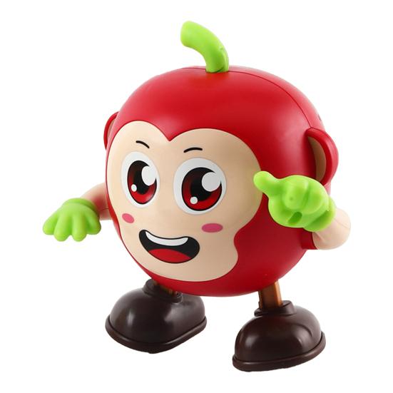 Electric Dancing Toy with LED Light Music Recording Pineapple Elephant French Fries Red Fruit Walking Toy Toddlers Tummy Time Interactive Crawling Toy