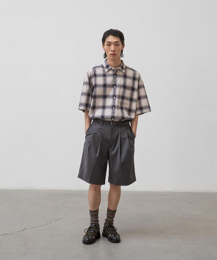 ANOTHER OFFICE Hemingway Belted Shorts (Heather Gray)