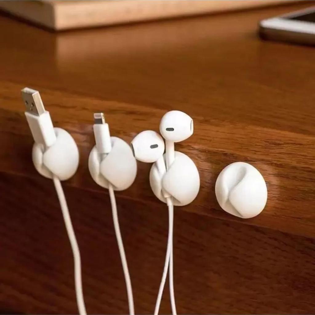 10PCS Desk Cable Organizer Clips for Wire Management Adhesive Cord Holders USB Charging Cables Office Desktop Organization