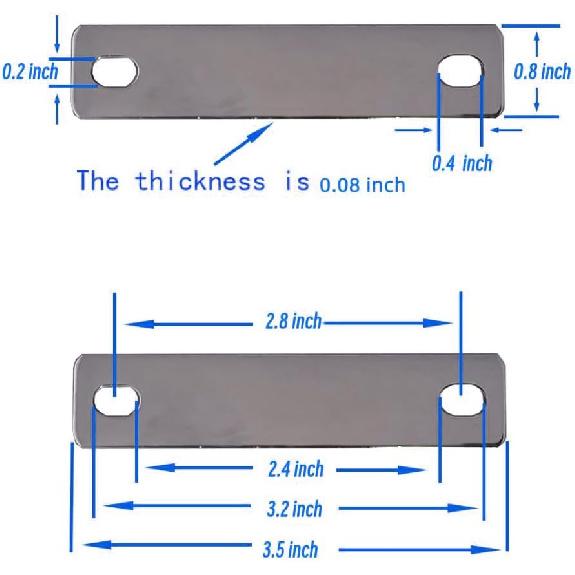 Unifizz 20PCS Lithium Battery Copper Connector, for 3.2V 304Ah 300Ah 280Ah LiFePO4 Cells DIY Lithium Battery Pack, Nickel Plating Process Busbars