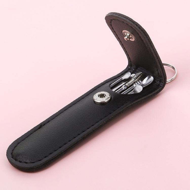 6 шт./компл. ложка для чистки ушей, спиральная пружина, набор инструментов для чистки ушей, портативное средство для удаления серы из нержавеющей стали для взрослых