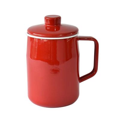Эмалированный масляный горшок Fuji Enamel Filto+ 0.8 л (с картриджем с активированным углем) Серия Filto+, Красный