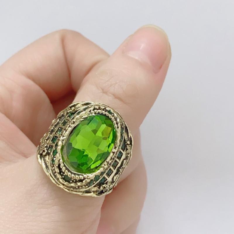 Кольцо с инкрустацией в стиле ретро «конский глаз» из европейского и американского модного дворца с цирконием для мужчин