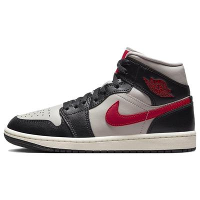 1 Mid Черный Колледжский Серый Спортивный Красный Женский Jordan BQ6472-060