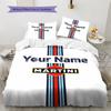Martini Helmet Custom Name Pattern Bedding Quilt Set Quilt Cover Pillowcase Home Birthday Gift(1 * duvet cover + 2 * pillowcase, without core)