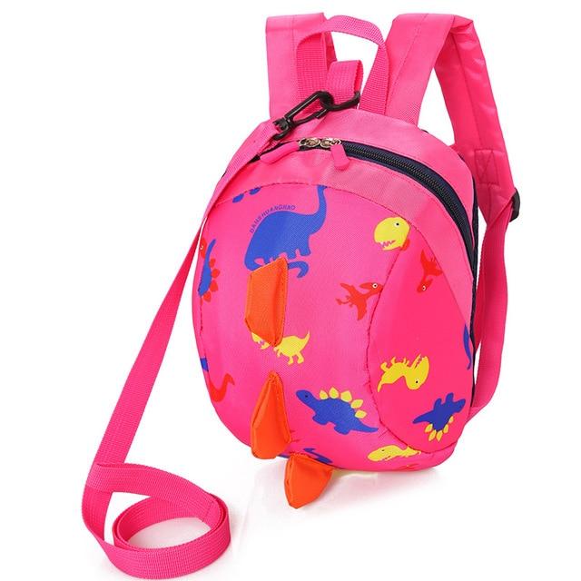 Infant Baby Dinosaur Safety Harness Backpack Toddler Kids Canvas Leash Anti-lost Kindergarten Bag Children Animal Schoolbags