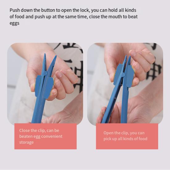 Венчик для взбивания яиц Food Clip 3-в-1 Многофункциональные кухонные щипцы для смешивания и приготовления на гриле Эргономичный дизайн Венчик для смешивания яиц для приготовления пищи
