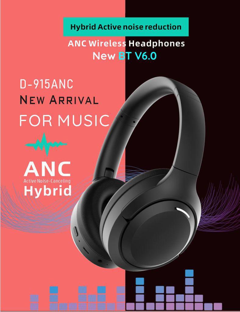 Полноразмерные наушники с активным шумоподавлением (ANC), стереозвуком, Bluetooth, микрофоном и сверхдолгим временем работы от аккумулятора