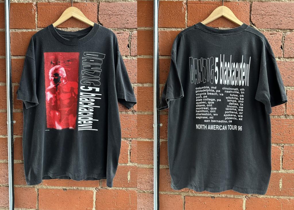 Danzig Blackacidevil Tour T-Shirt Vintage Rare Metal Band Graphic Tee S-5XL