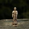 [DFJLWKE] Miniature Buddha Statue, Standing Amitabha Buddha, 46mm, Brass, Antique Finish, Amitabha (for Those Born In the Year of the Dog or Pig), Gua