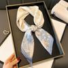 70*70cm Luxury Print Silk Square Scarf Women Soft Satin Neckerchief Hairband Fashion Shawl Wraps Ribbon Headband Foulard Female