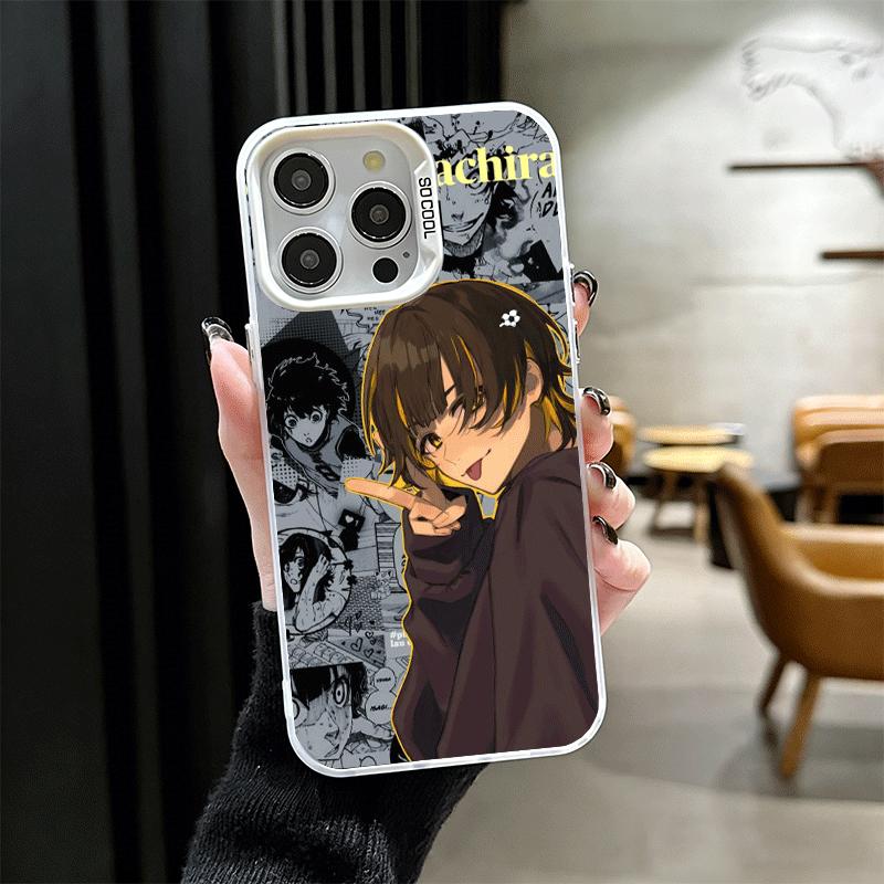 Синий L-Lock Бачира Мегуру Мягкий чехол для телефона для iPhone 15 16 17 Pro Max 17Air 16E 14 Plus 13 12 Mini Ударопрочная задняя крышка