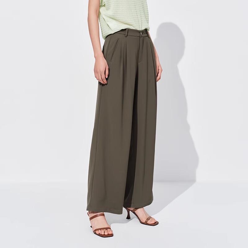 Sweet Basil Women's Draped Casual Long Pants