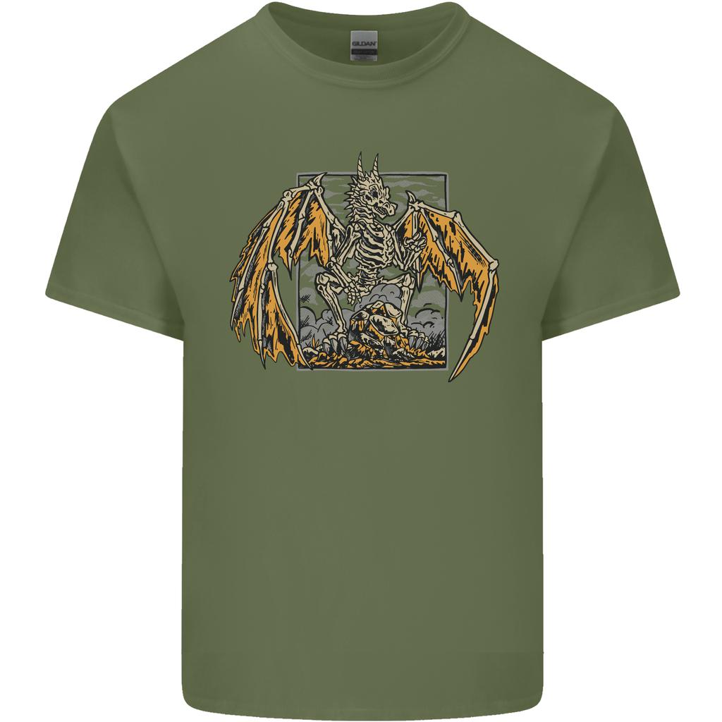 Devil Dragon Skeleton Fantasy Skull Demon Unisexs Light Cotton TShirt