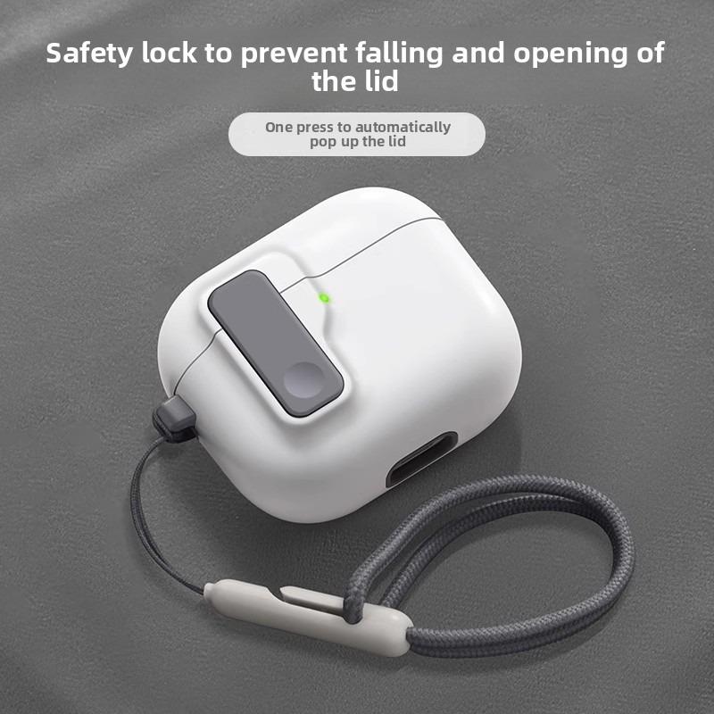 Подходит для чехла для наушников AirPods 4-го поколения Apple AirPodspro 2-го поколения Беспроводной Bluetooth Кнопочный Чехол для наушников Мягкий чехол