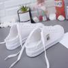 New 2024 Spring Summer Women Canvas Shoes Flat Sneakers Women Casual Shoes Low Upper Lace Up White Shoes Zapatos Para Mujer