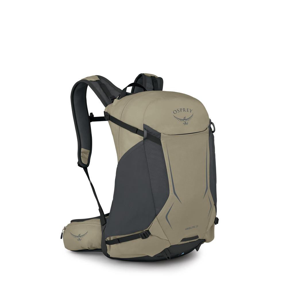 Osprey Hikelite 28L Durable Hiking Backpack Travel Daypack with Rain Olive Tan - Cover, Unisex,
