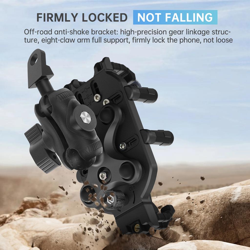 Держатель для телефона на мотоцикле с гасителем вибраций Противоугонный держатель для мобильного телефона на 360 градусов