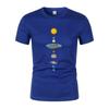 Nine Planets of the Universe Solar System Printed Men's Short-Sleeved Summer Breathable Quick-Drying Casual Loose Oversized Top