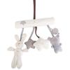 Baby Hanging Rattle Toys with Music Crib Stroller Plush Rabbit Star Bear Toys Soft Interactive Toy