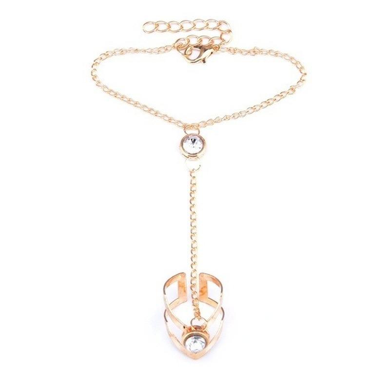 Старинные Кольца Браслет Наручные Цепи Ювелирные Изделия Мода Рука Назад Браслеты Женские Женщины Рука Ссылка Украшения