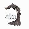 Ghost Figurine with Tree Swing Cute Statue Freestanding