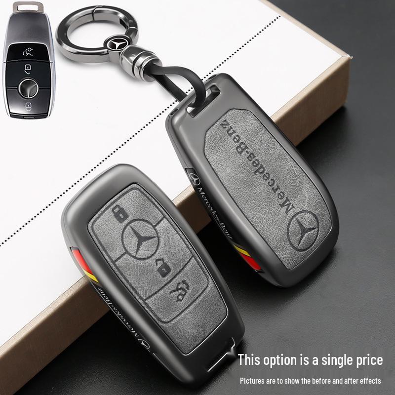 Чехол для ключа Mercedes для E300L C260L A200L C200L GLC GLA GLE350 GLB220 - Стильный автомобильный аксессуар для мужчин и женщин.