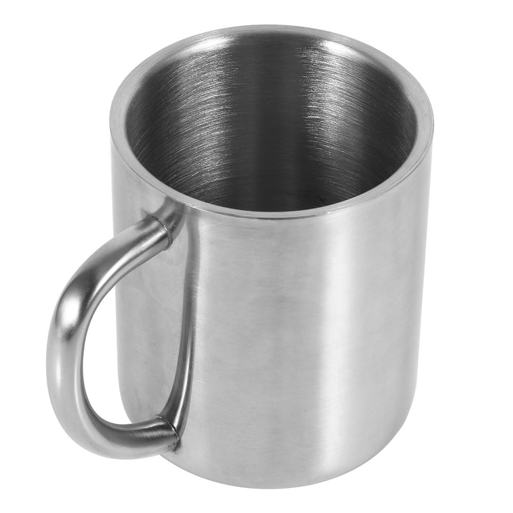 Portable Student Stainless Steel Double Wall Mug Travel Camping Coffee Tea Milk Cup Durable