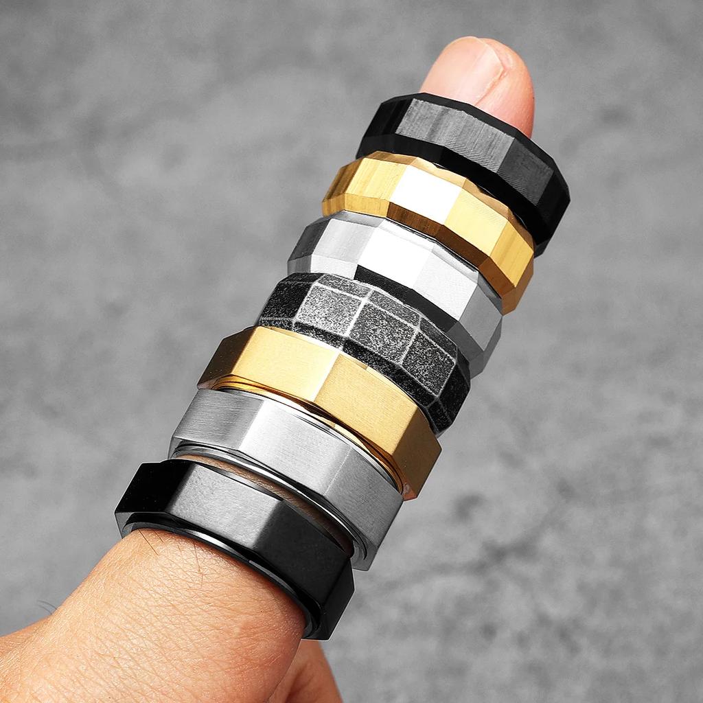 Geometric Cuts Men Rings Stainless Steel Vintage Luxury Simple Punk New In Women Jewelry Fashion Accessories Gift