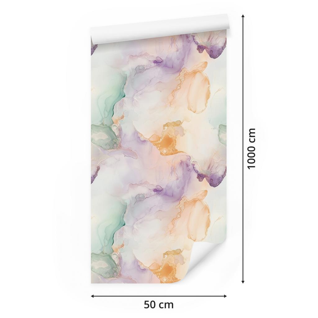 Ink Wallpaper Light Gray, Cream, and White for Living Room and Bedroom 50x1000