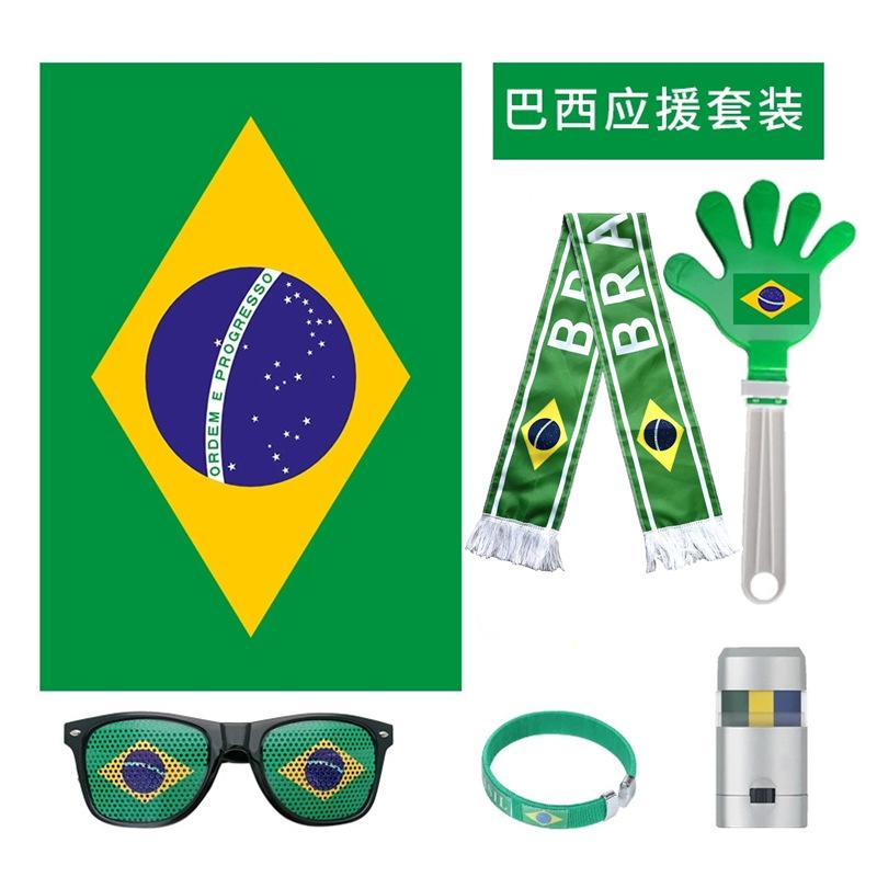 2026 FIFA World Cup Argentina Soccer Fan Kit Flags Glasses Clappers Face Paint Props Set